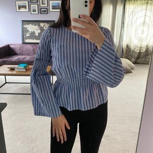Blue striped blouse, Highline Collective